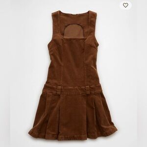 AE Pleated Corduroy Mini Dress Medium